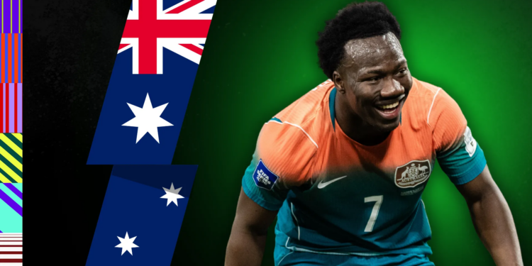 Nestory Irankunda, a joia da Austrália na Copa que foi de campo de refugiados a comparação com Messi
